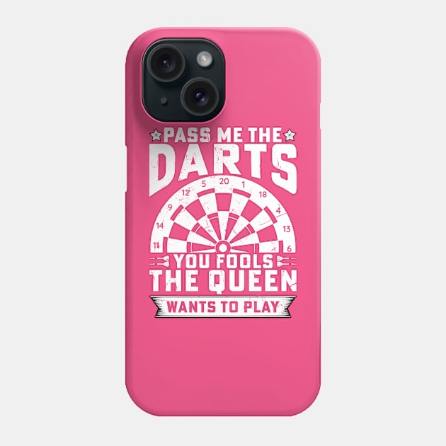 Darts Queen Funny Darts Women Phone Case by Visual Vibes