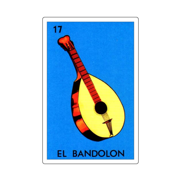 Mexican Loteria Art - El Bandolon by HispanicStore