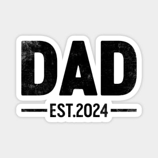 Dad Est 2024 (Black) Funny Father's Day Magnet