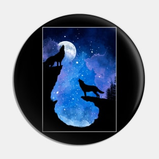 Wolves Moon Pin