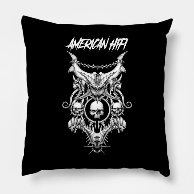 AMERICAN HIFI BAND Pillow by Angelic Cyberpunk