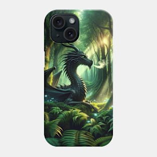 Verdant Vigil: The Sylvan Dragon's Repose Phone Case