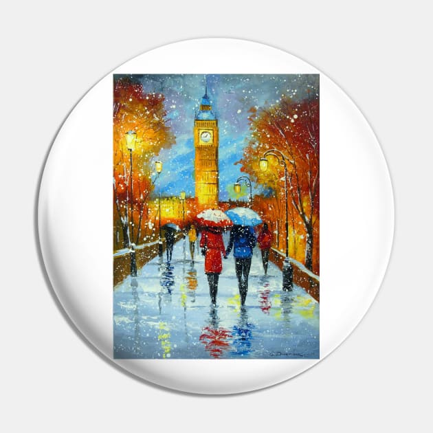 Romantic snowfall in London Pin by OLHADARCHUKART