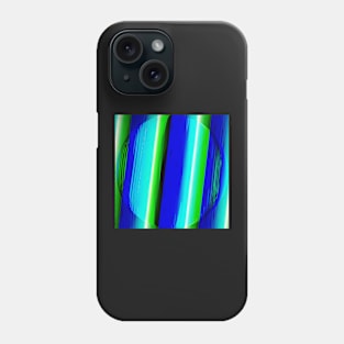 Blue and green diagonals Phone Case