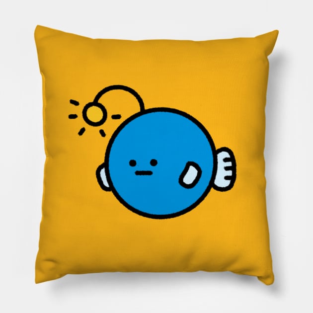 Cute Anglerfish Pillow by dotbyedot