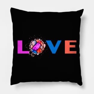 Love football abstract art Pillow