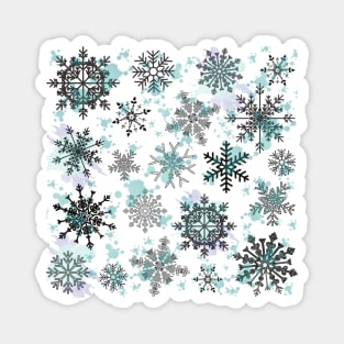 Christmas snow art. Magnet