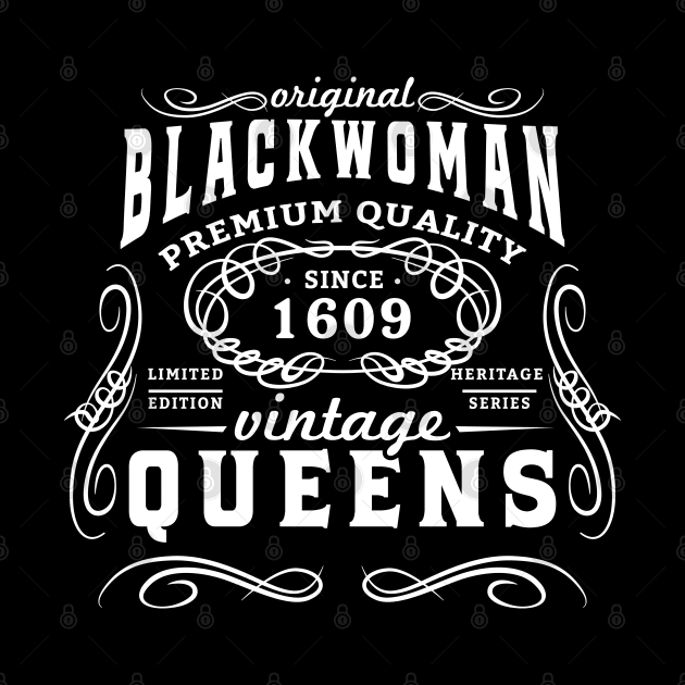 Black Woman Queens vintage whiskey print by Doswork