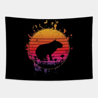 Calm capybara Enthusiasts animals aesthetic Tapestry