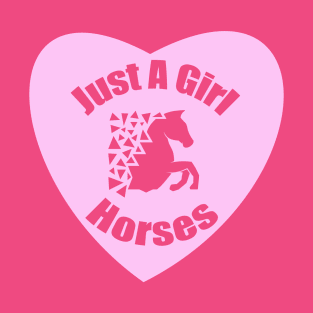 Just A Girl Who Loves Horses Watercolor Horse T-Shirt