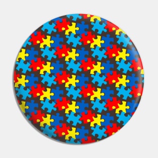 Autism Puzzle Pattern Pin