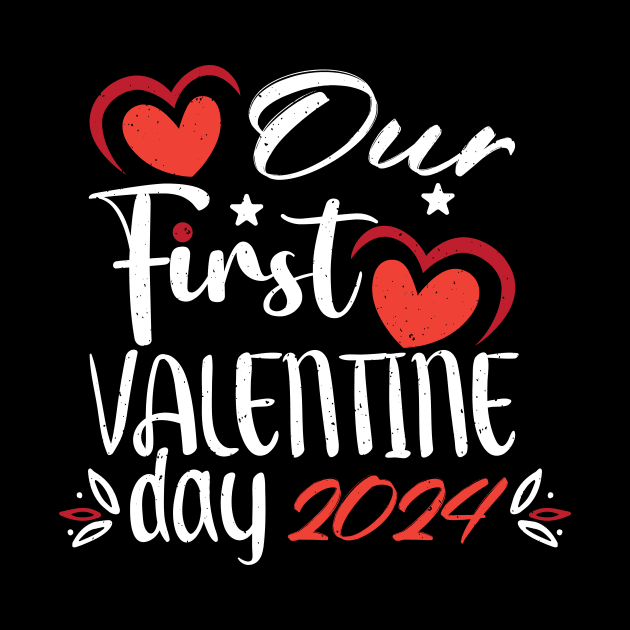 Our First Valentines Day Together 2024 Matching Couple by Giftyshoop