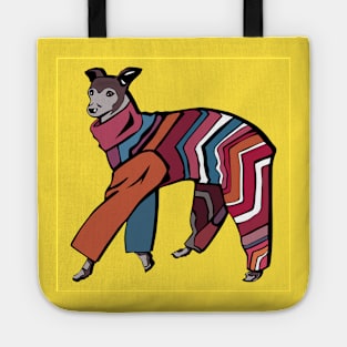 Greyhound sweater Tote