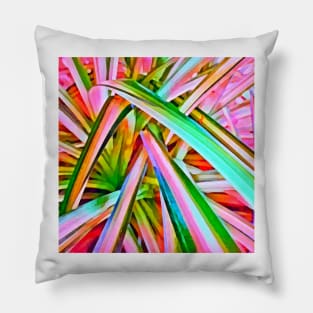 Pastel Spider Plant Leaves Pillow