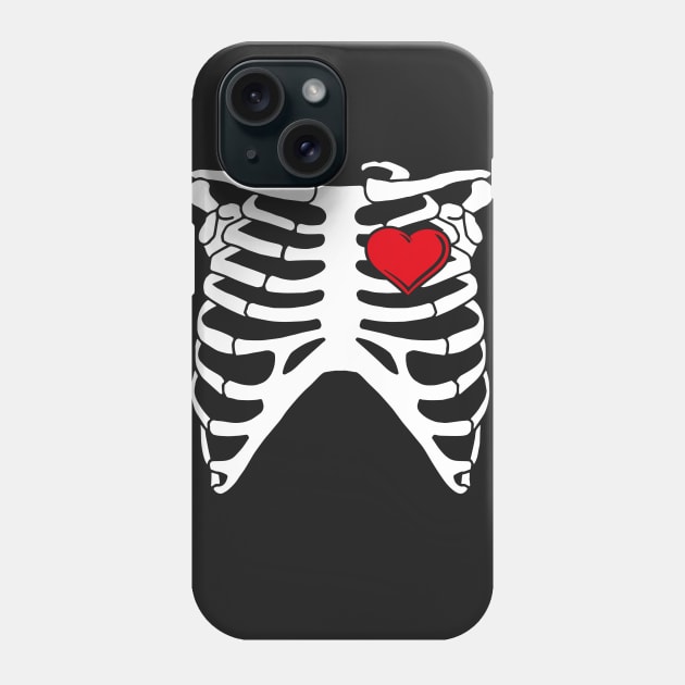 Spooky Skeleton Costume: Halloween couple Phone Case by SolarFlare