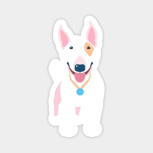 White Bull Terrier dog Magnet