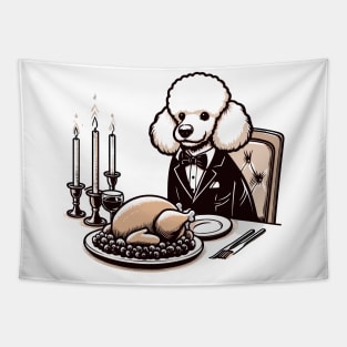 Poodle Thanksgiving Tapestry