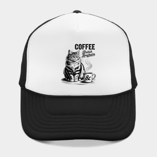Coffee and British Longhair Cat, British Longhairs kitten Hat