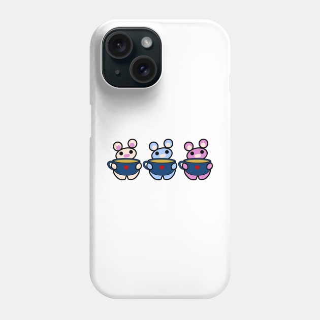 Three Chibis (Tea) Phone Case by Village Values