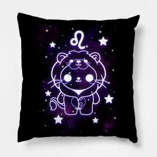 Leo kawaii zodiac sign Pillow