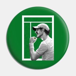 Andy Murray Wimbledon Tennis Artwork Pin