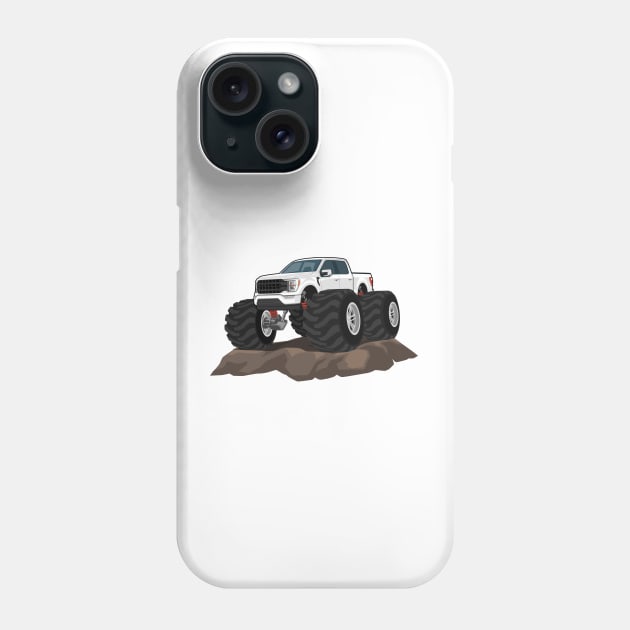 truck f150 offroad style white Phone Case by creative.z