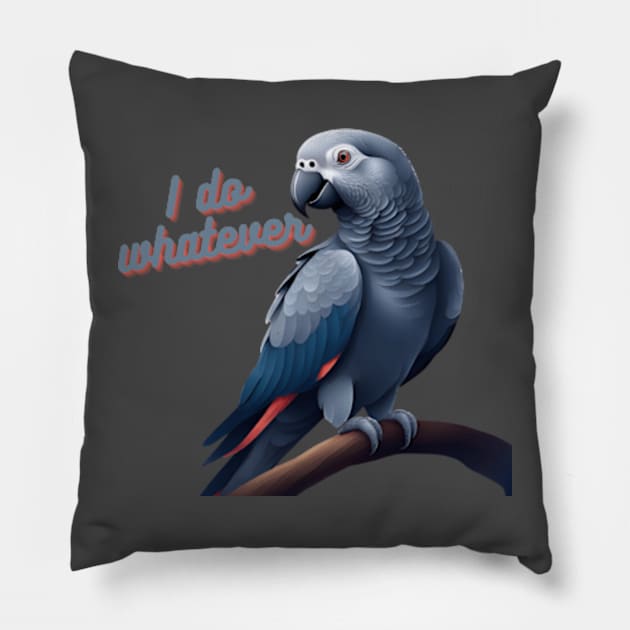 african grey parrots Pillow by CustomCraze