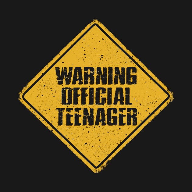 Warning Official Teenager 13th Birthday Gift by paola.illustrations