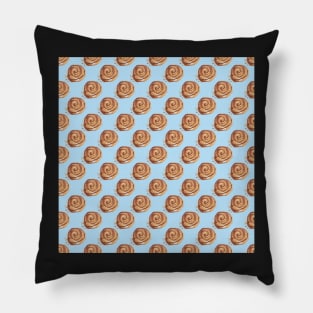 Cinnamon rolls blue Pillow