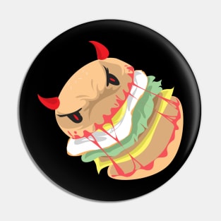 funny mounster burger Pin