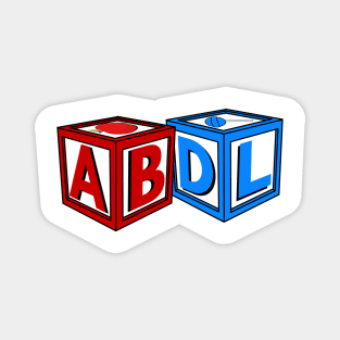 ABDL - Letter blocks blue Magnet