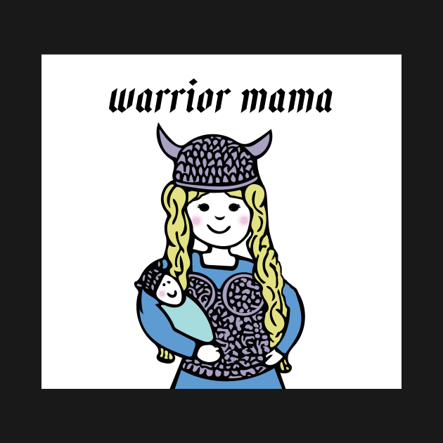 Warrior mama - blonde Valkyrie mom by bettyretro