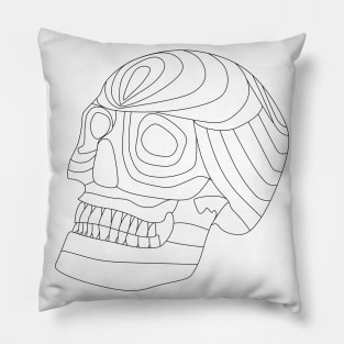 skeleton mask ecopop Pillow