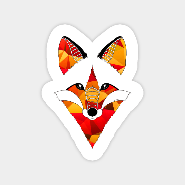 Fire Fox Magnet by Art_et_Be