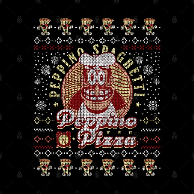 Peppino Pizza Ugly Sweater by Lagelantee