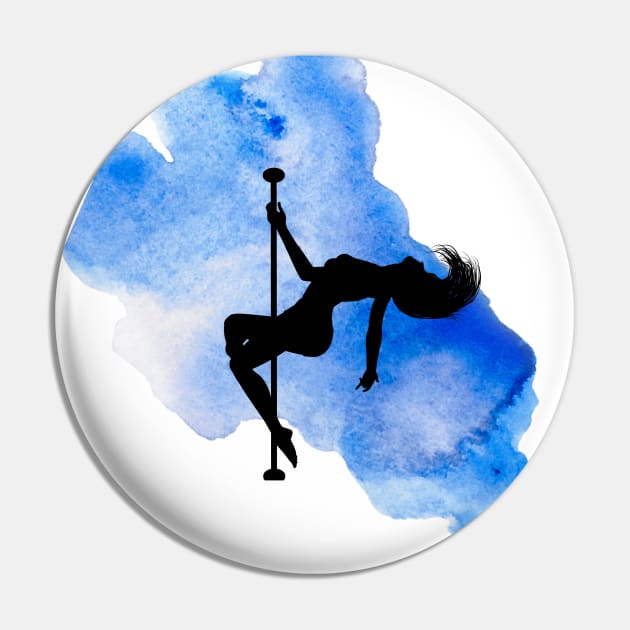 In Blue Splash - Poledance art Pin by LifeSimpliCity