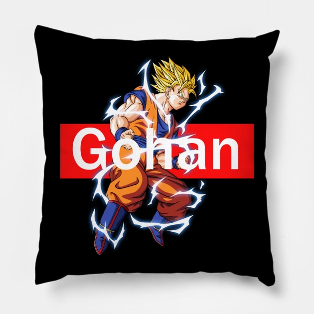 GOHAN - NEW DESIGN Pillow by artdrawingshop