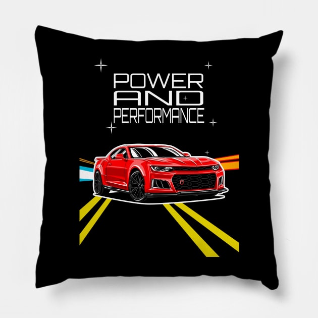 Chevrolet Camaro ZL1-2_Vector Car Pillow by car.art.cruise