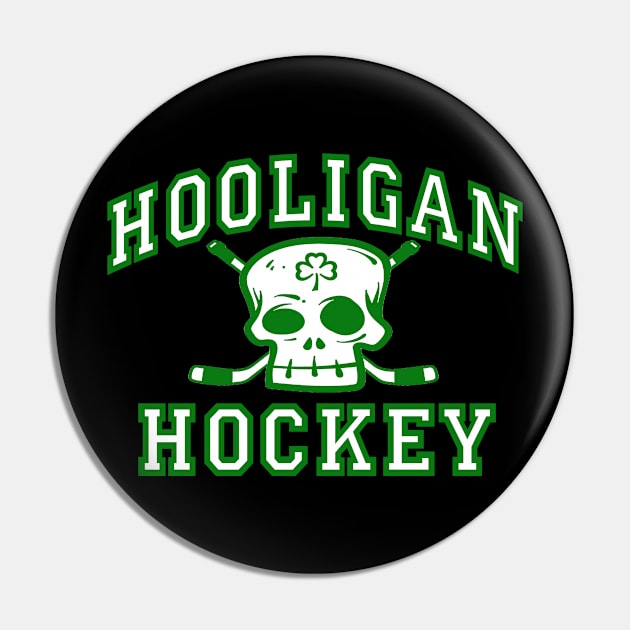 Hooligan Hockey (green) Pin by BradyRain