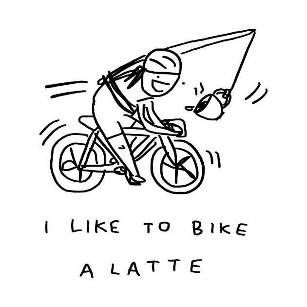 I Like To Bike A Latte by Tegan Phillips Comics