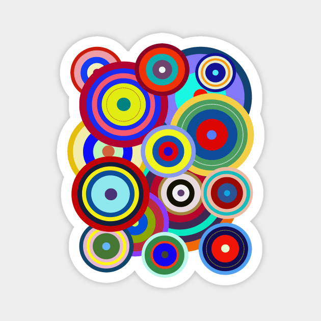 Op Art No. 203 Kandinsky Magnet by RockettGraph1cs