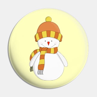 Frosty Winter Snowman Pin