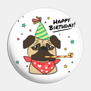 Cute pug lover Pin