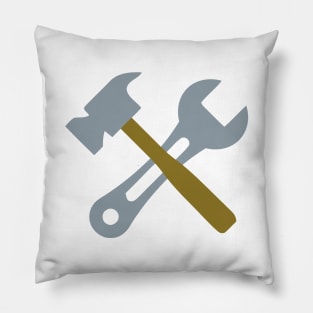 Hammer Spanner Tools Emoticon Logo Pillow