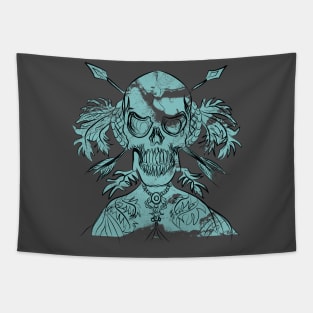 green skull Tapestry