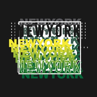 urban new york colourful typography T-Shirt