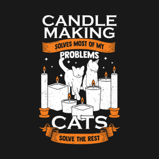 Candle Making Cat Lover Gift T-Shirt