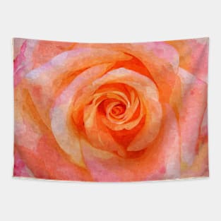 Soft Pink Rose Shabby-chic Flower Watercolor Tapestry