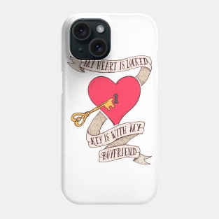 My heart is locked Phone Case