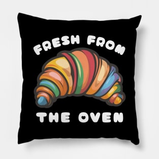 Colorful Croissant Pillow